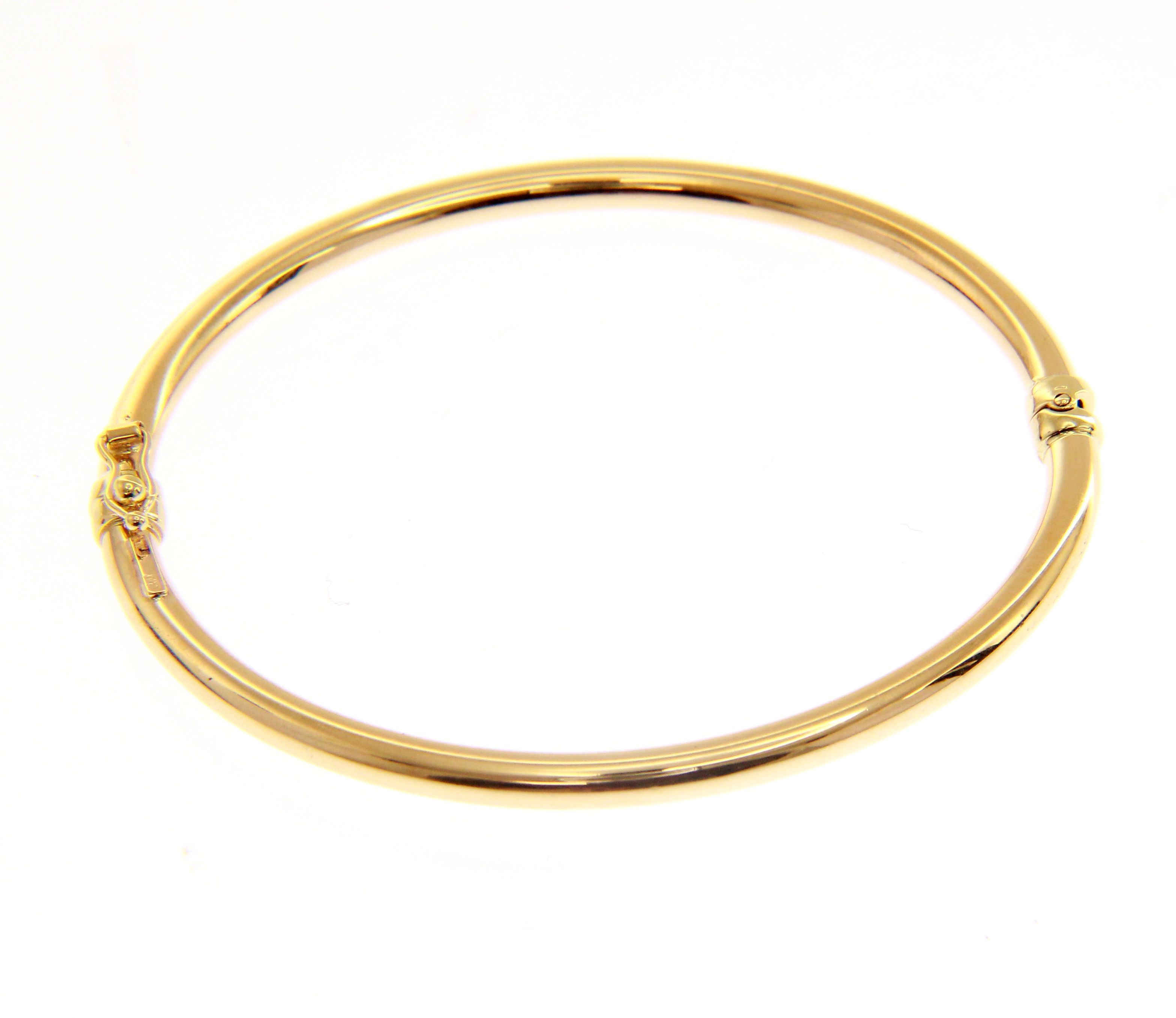Golden oval bracelet with clasp k14  (code S205141)